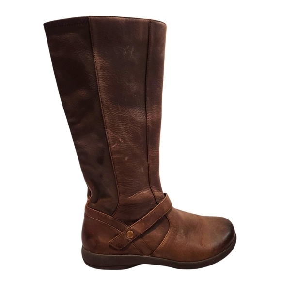 ABEO WOMEN'S ELENA KNEE HIGH LEATHER BROWN BOOTS SZ 7.5 - Picture 6 of 12